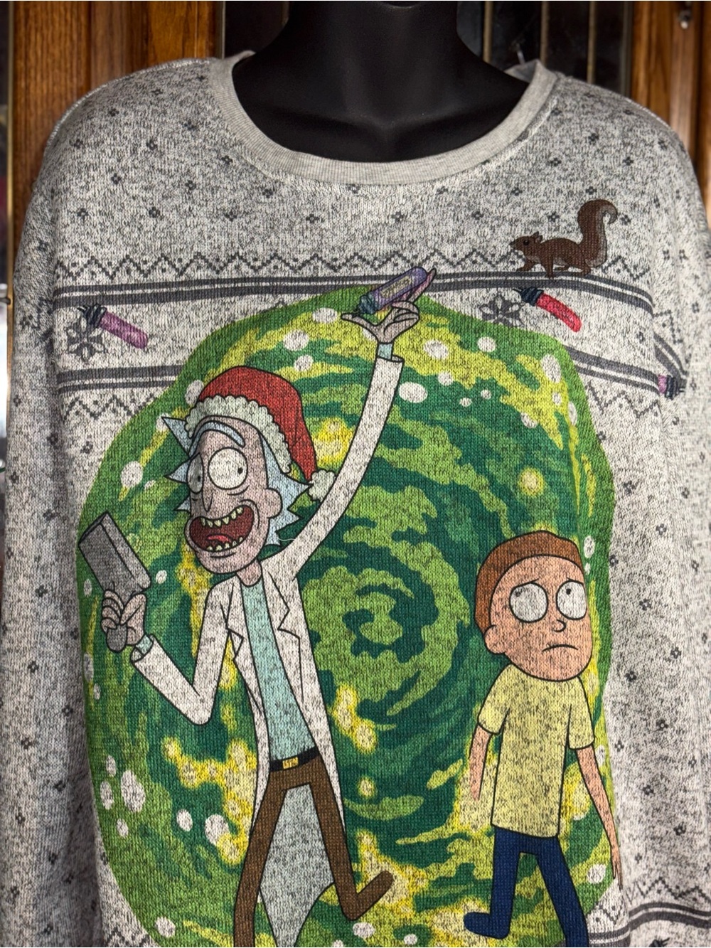 Rick and Morty "Happy Human Holiday" ugly Christmas sweater xl - Picture 7 of 8